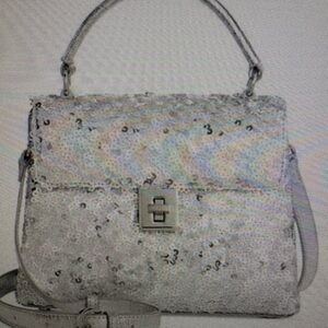 Chic Silver Sequin Shoulder Bag